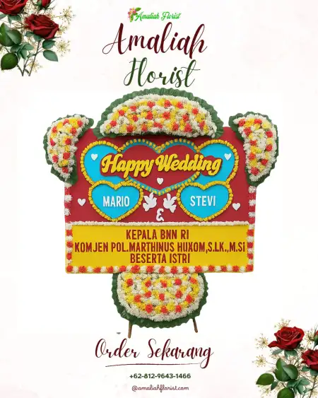 Papan Bunga Pernikahan Warureja
